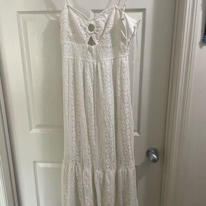 Lulu's White Ruffled Tiered Maxi Dress